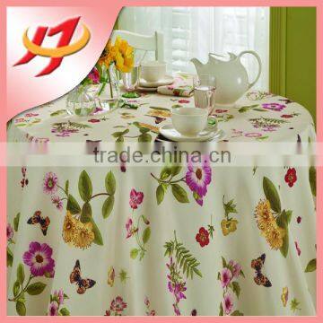 Durable home textiles bamboo table cloth printed cheap polyester tablecloths for sale