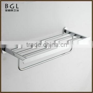 Latest Styles & Innovations Zinc Alloy Polished Burnished Chrome Bathroom Accessories Wall Mounted Bathroom Towel Shelf