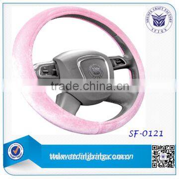 pinky fur steering wheel cover