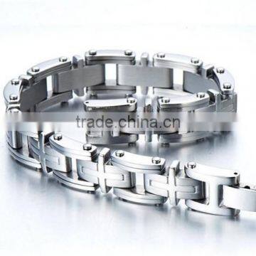 Fashion Discount Factory Titanium Silver Gents Bracelet photo-2