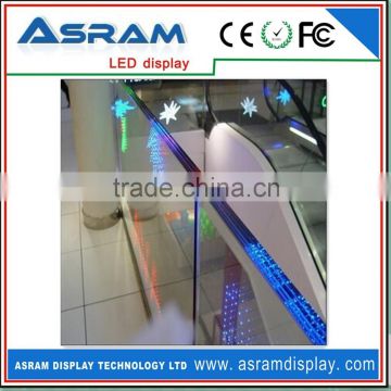 led glass display/glass window led display/transparent glass led display