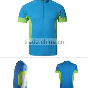 quick drying half zip neck sports t-shirt