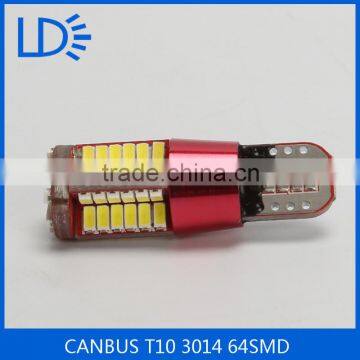 Hot Sale Car Light Bulbs CANBUS T10 3014 64SMD T10 Led