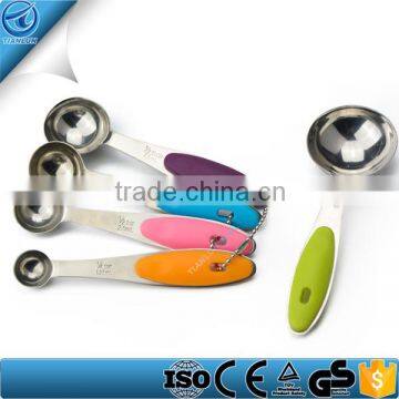 Stainless Steel Measuring Spoons With Silicone Handle,Mini Measuring Spoon Sets for Home Kitchen,Stainless Steel Cookware Set