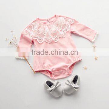 Kids Wear Baby Romper New Born Cotton Lace Pink Baby Clothes