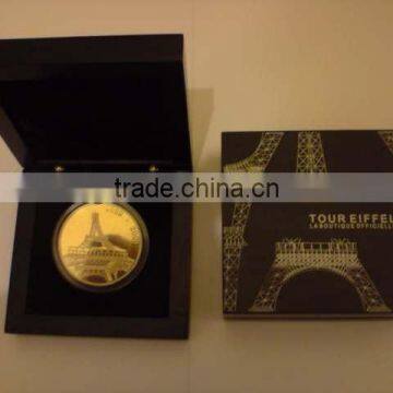 gold coin,souvenior coin with plastic box,coin with velvit box