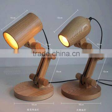 Manufacturer's Premium wood base table lamp industrial table lamp