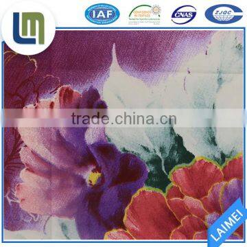 Fabric supplier purple and red flower printing twill fabric sheetings