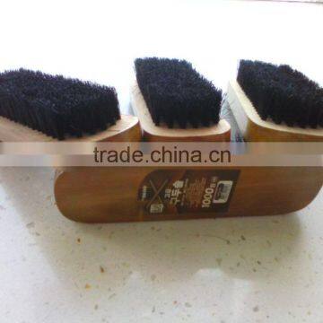 shoe cleaning brush with wooden handle