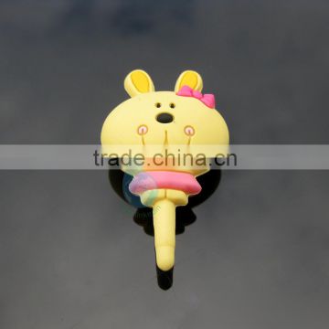 3d rabbit shaped novelty PVC Keychain