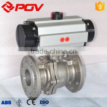 Single Acting Ss316 Flange Pneumatic Ball Valve With Positioner photo-3