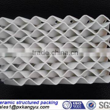 High capacity ceramic structured tower packing, ceramic scrubber packing