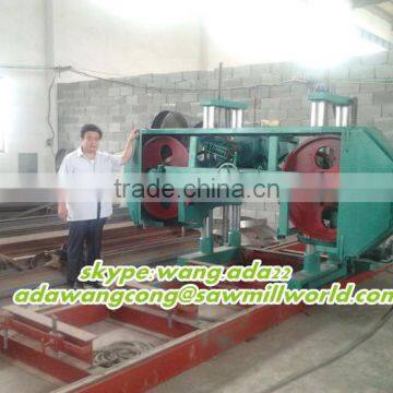 Round Log Cutting Large Scale Portable Horizontal Band Sawmill For Sale