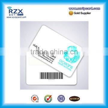 popular design plastic PVC business card with custom printing