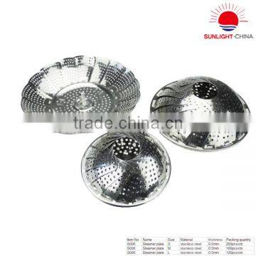 stainless steel fruit serving tray/stainless steel round plate/metal fruit serving tray