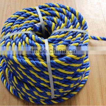 blue with yellow colour pe rope/thick cord