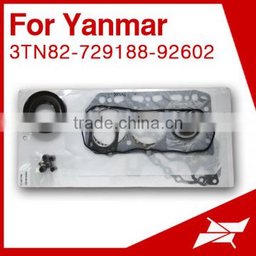 3TN82 3D82 overhaul gasket set for yanmar 3 cylinder diesel engine use