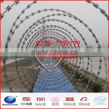 BTO22 hot dipped galvainzed razor wire SUS304 BTO razor concertina razor wire