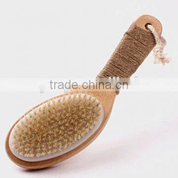 Wooden bath cleaning brush