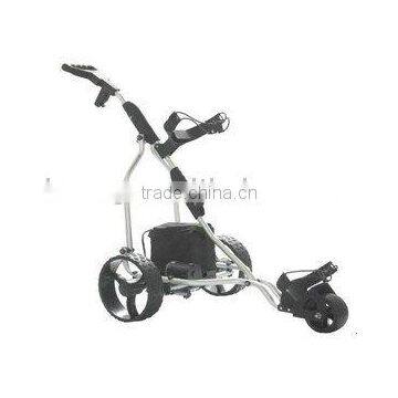 Remote electric golf trolley