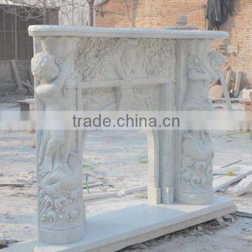 European Style Arch Marble Fireplace Mantel photo-3