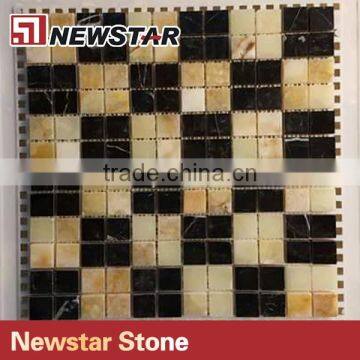 Newstar Yellow Onyx Marble Basketweave Tile Good Price Mosaic photo-4