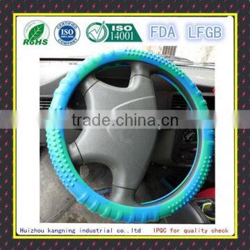 Durable silicone custom steering wheel cover,silicone steering wheel cover,14 inch steering wheel covers