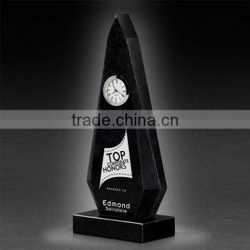 black crystal antique desk clock