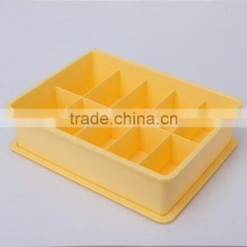 Stackable Plastic Underware Storage Box Clothes Drawer Organizers With Divided Cells