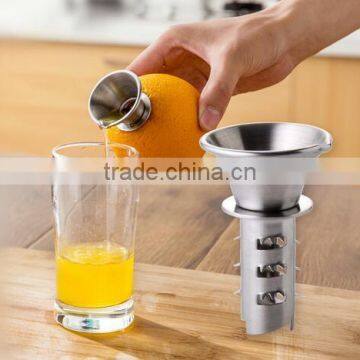 CY179 Stainless Steel Fruit Vegetable Tools Lemon Juicer Manually Squeezers photo-2