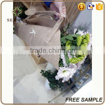 New Design Handed Jute Flower Bouquet Bag Holder photo-2