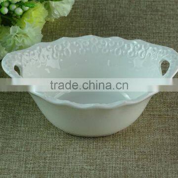 Hot Sale White Ceramic Bread/Fruit Basket For Home Use photo-2