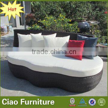 outdoor furniture rattan sun bed garden sofa cum bed