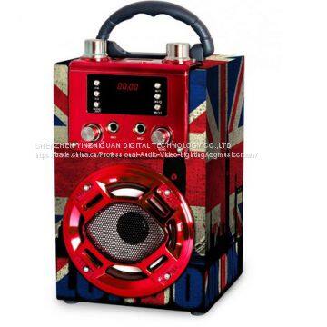 Portable Karaoke Wooden Bluetooth Speaker Box photo-5