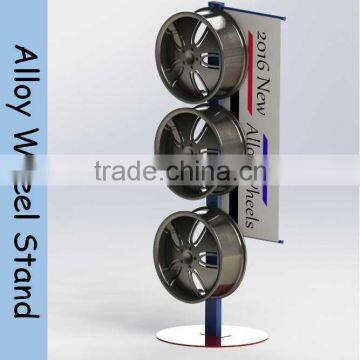 C8591 3 Alloy Wheels Display Rack with Banner
