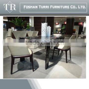 Simple Design Modern Solid Wood and Leather Dinning Chair photo-2