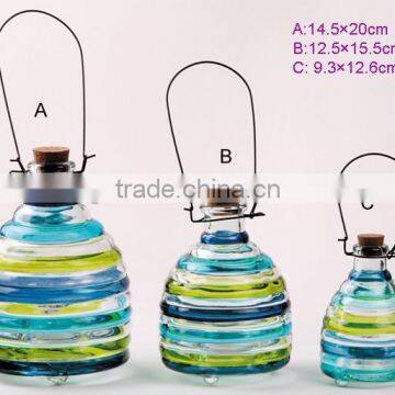 Cork Cover Handpainted Glass Insect Catcher photo-6