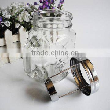 Square Glass Candle Holder Insert Metal Holders photo-3