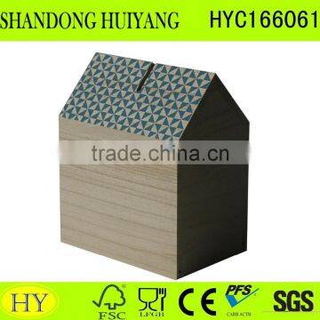 Recyclable Handmade Colorful Printing Wooden Saving Box photo-3