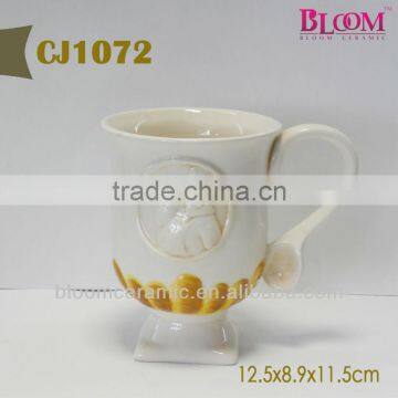 Cheap white ceramic coffee mug