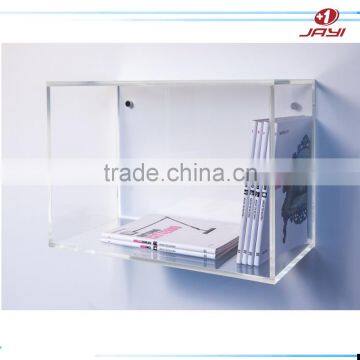 Modern luxury clear acrylic wall mounted cube shelf