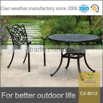 Outdoor garden cast iron table set