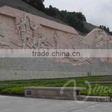 China Supplier Indoor Decoration Stone Carving Lotus Marble Relief Sculpture photo-4