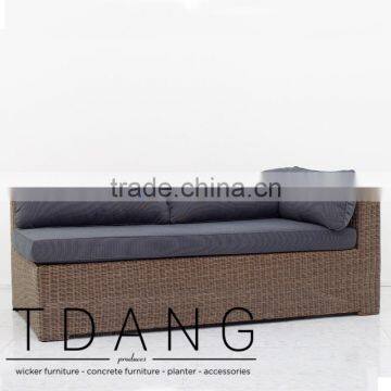 Paula Left Hand Wicker Bench - Poly Rattan Conversation Bench photo-2