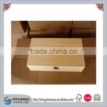 Plain wooden box for tie