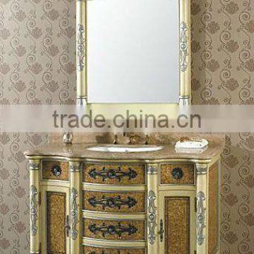 Vintage European Bath Vanities,New Style Vanity For Bathroom,Hand Carved Mirror Cabinet Vanities Bathroom(BF08-4070)