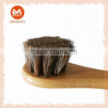 New Natural Horse Hair Wooden Shoe Brush For Shining photo-4