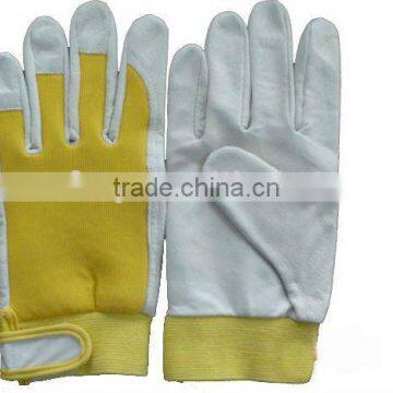 Traffic split leather safety glove