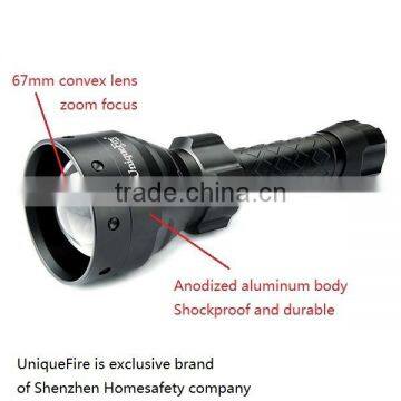 uniquefire t67 ir 850nm zoom flashlight torch with gun mount