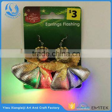 christmas angle lighted battery children earrings